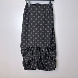 Krista Larson Long Grey Polka Dot Skirt